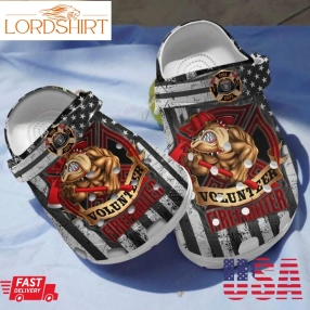 Volunteer Firefighter Of American Classic Shoes Crocs Clogs Gifts For Men Father Brother Son   Vfirefighter26