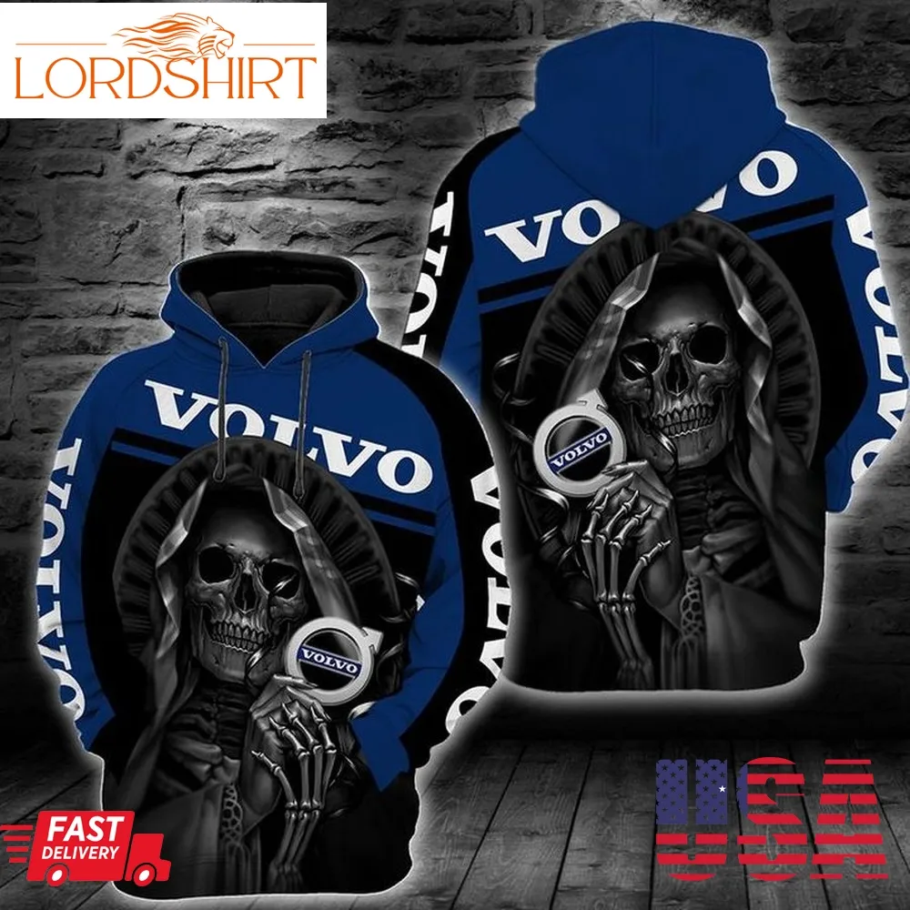 Volvo Skull 3D All Over Print Hoodie