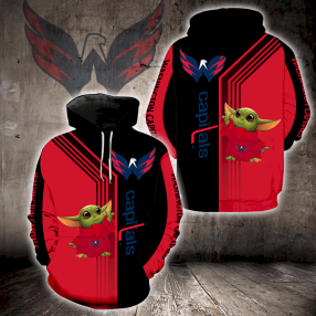 Washington Capitals Baby Yoda New Full All Over Print V1555 Hoodie