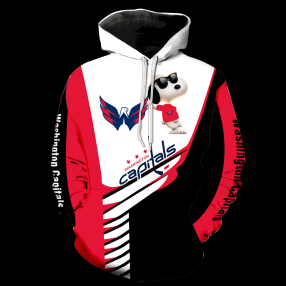 Washington Capitals Snoopy Full Print K1100 Hoodie Zipper Men Women