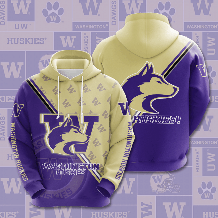 Washington Huskies 3D Hoodie For Men For Women All Over Printed Hoodie