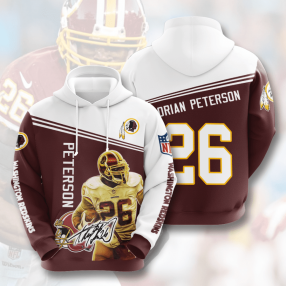 Washington Redskins Adrian Peterson 3D Hoodie For Men For Women All Over Printed Hoodie