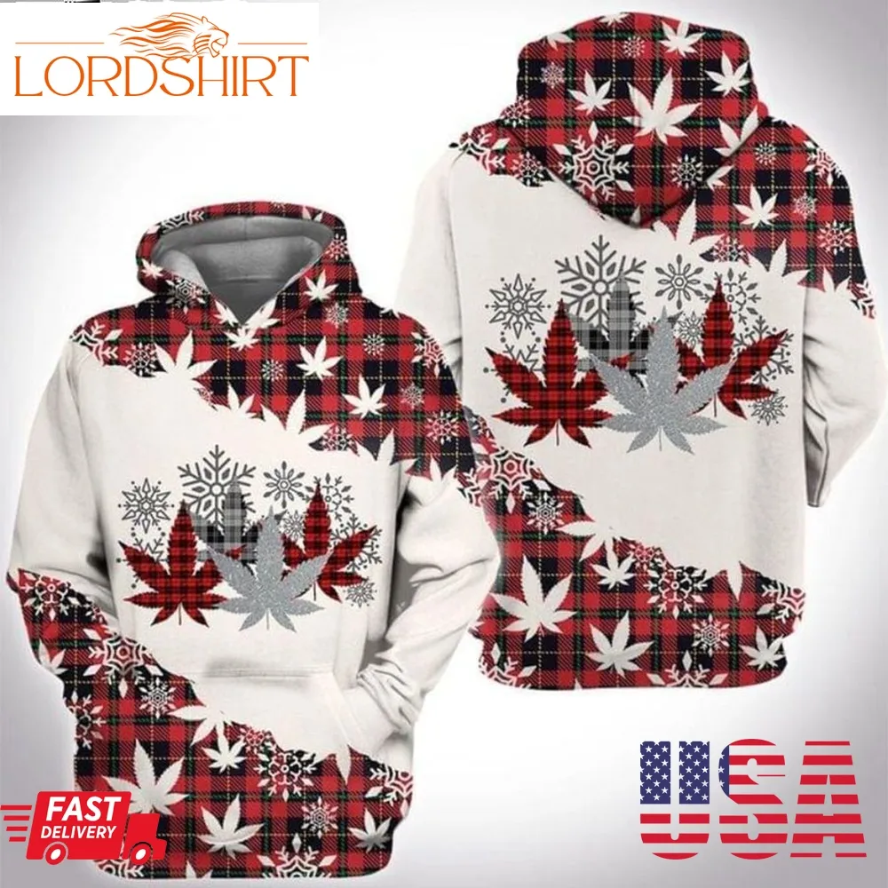 Weed Christmas 3D Hoodie For Men Women S To 5Xl