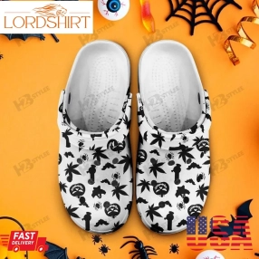 Weed Halloween Pumpkin Pattern Crocs Classic Clog