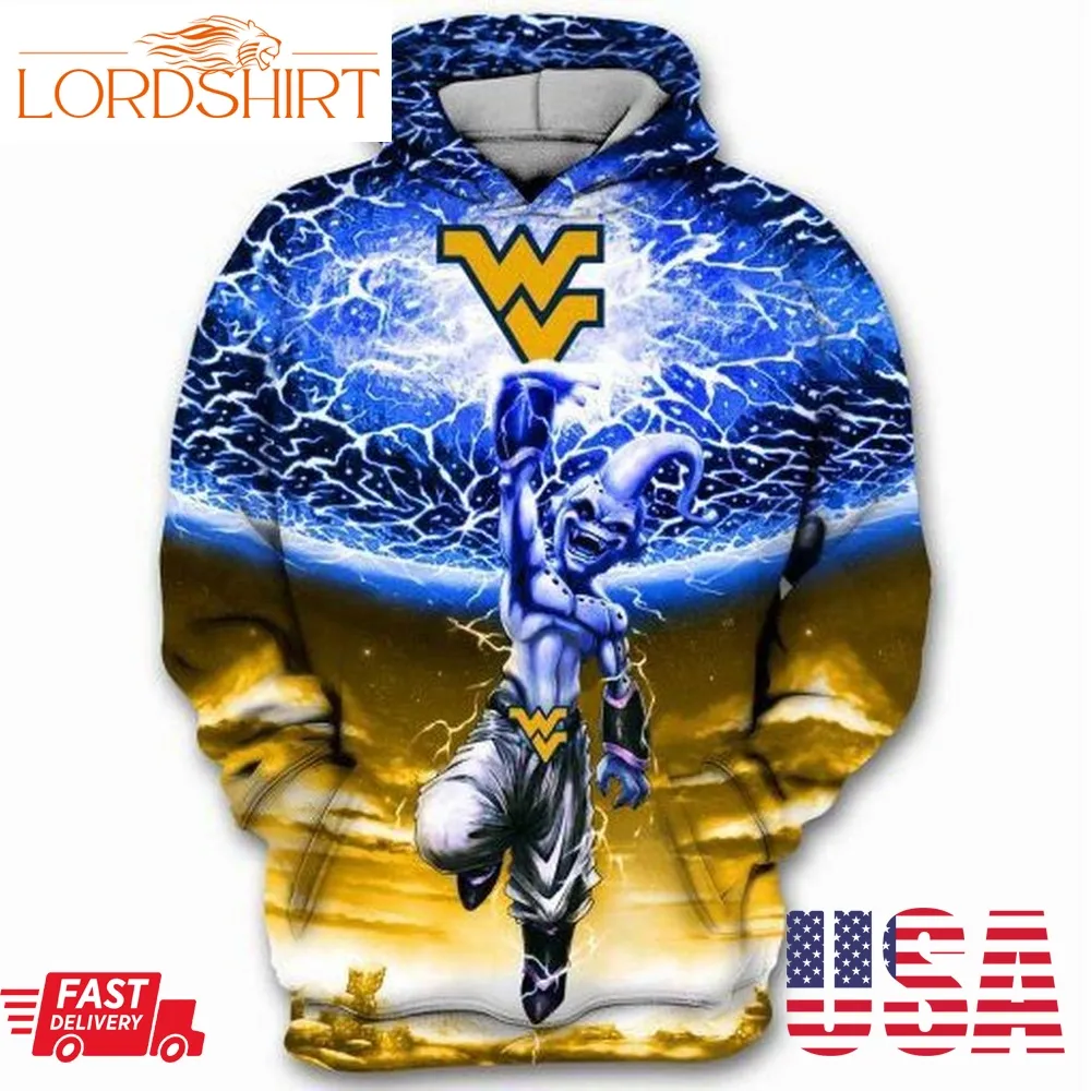 West Virginia Mountaineers Majin Boo Dragon Ball 3D Hoodie Sweatshirt