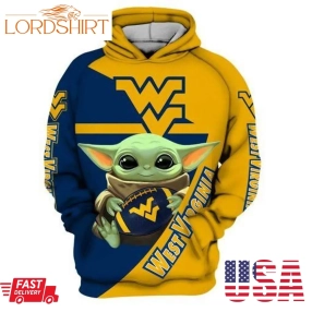 West Virginia Mountaineers Yoda Star Wars Men And Women 3D Full Printing Hoodie Zip Hoodie Sweatshirt T Shirt West Virginia 3D Full Printing Hoodie Shirt