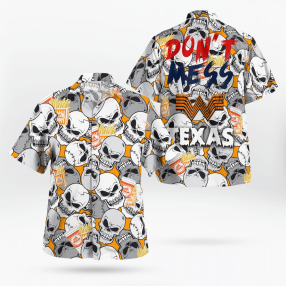 Whataburger Skulls Dont Mess Texas Hawaiian Shirt For Halloween