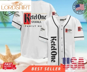 White Ketel One Vodka Baseball Jersey, Halloween Shirt, Hawaii Holiday Beach Flamingo Stag Brewery Summer  1