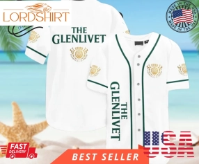 White The Glenlivet Whiskey Baseball Jersey, Halloween Shirt, Hawaiian Shirt, Halloween Shirt, Cute Halloween Hawaiian Shirt 1