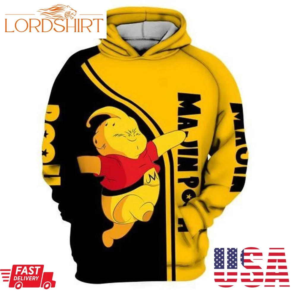 Winnie The Pooh Majin Buu Dragon Ball Z Men And Women 3D Full Printing Hoodie Zip Hoodie Sweatshirt T Shirt Majin Buu Dragon Ball Z 3D Full Printing Hoodie Shirt