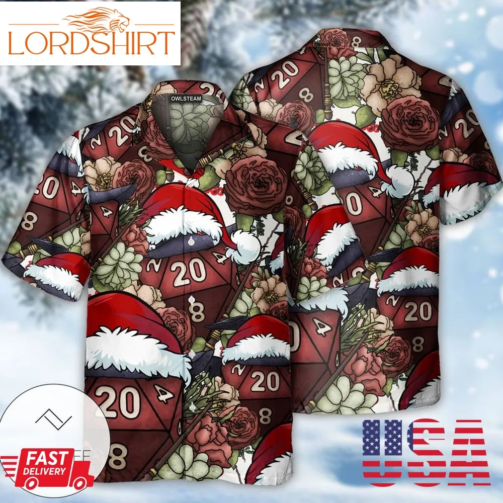 Witch Dice D20 Christmas Vibe Hawaiian Shirt