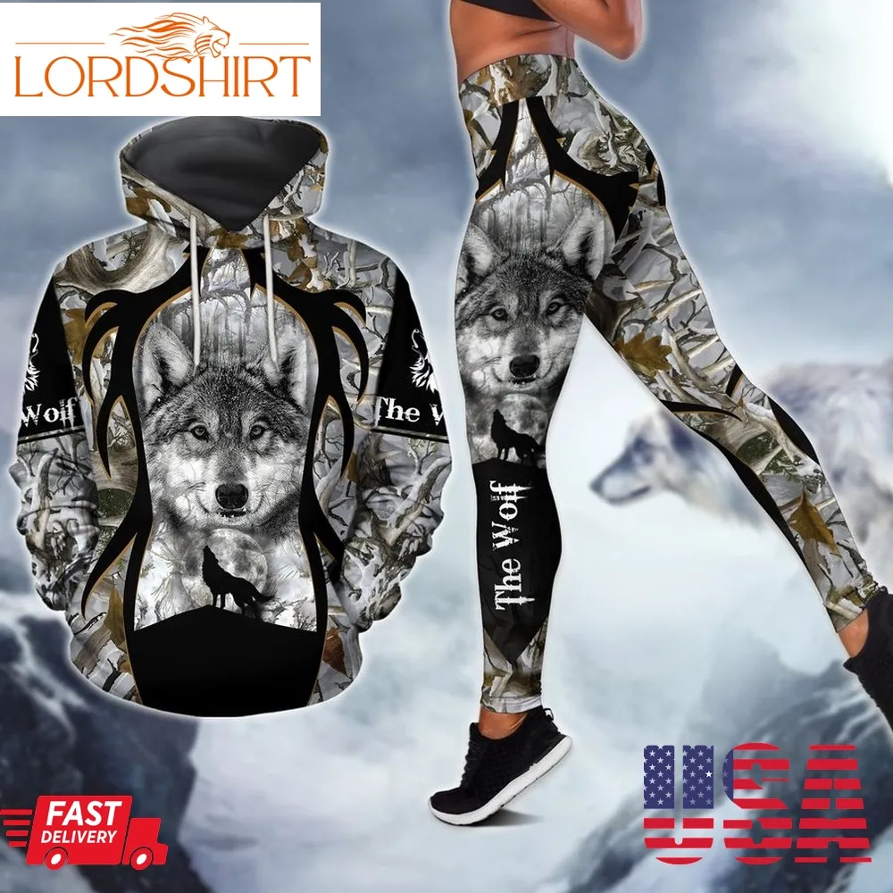 Wolf 3D Combo Hoodie + Legging Pi02102002