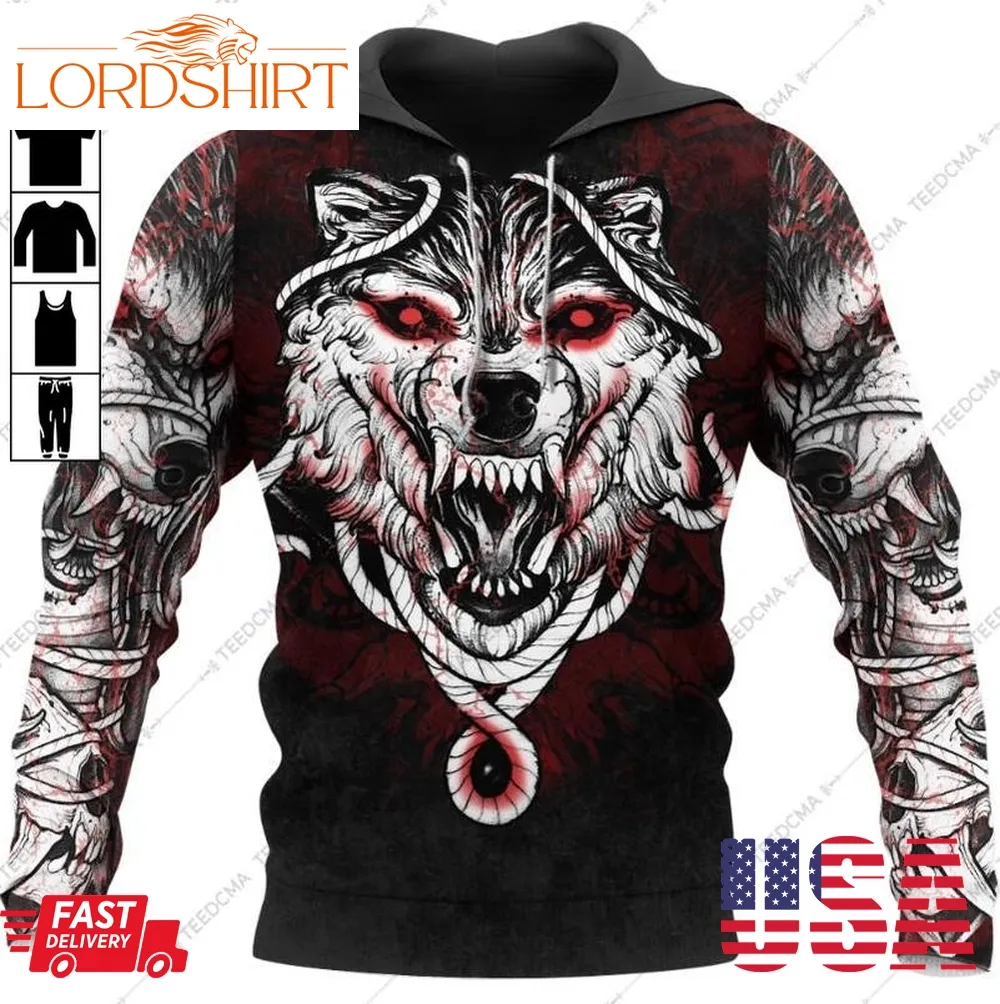 Wolf Blood Hoodie 3D