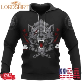 Wolf Of Odin Viking 3D Hoodie And T Shirt