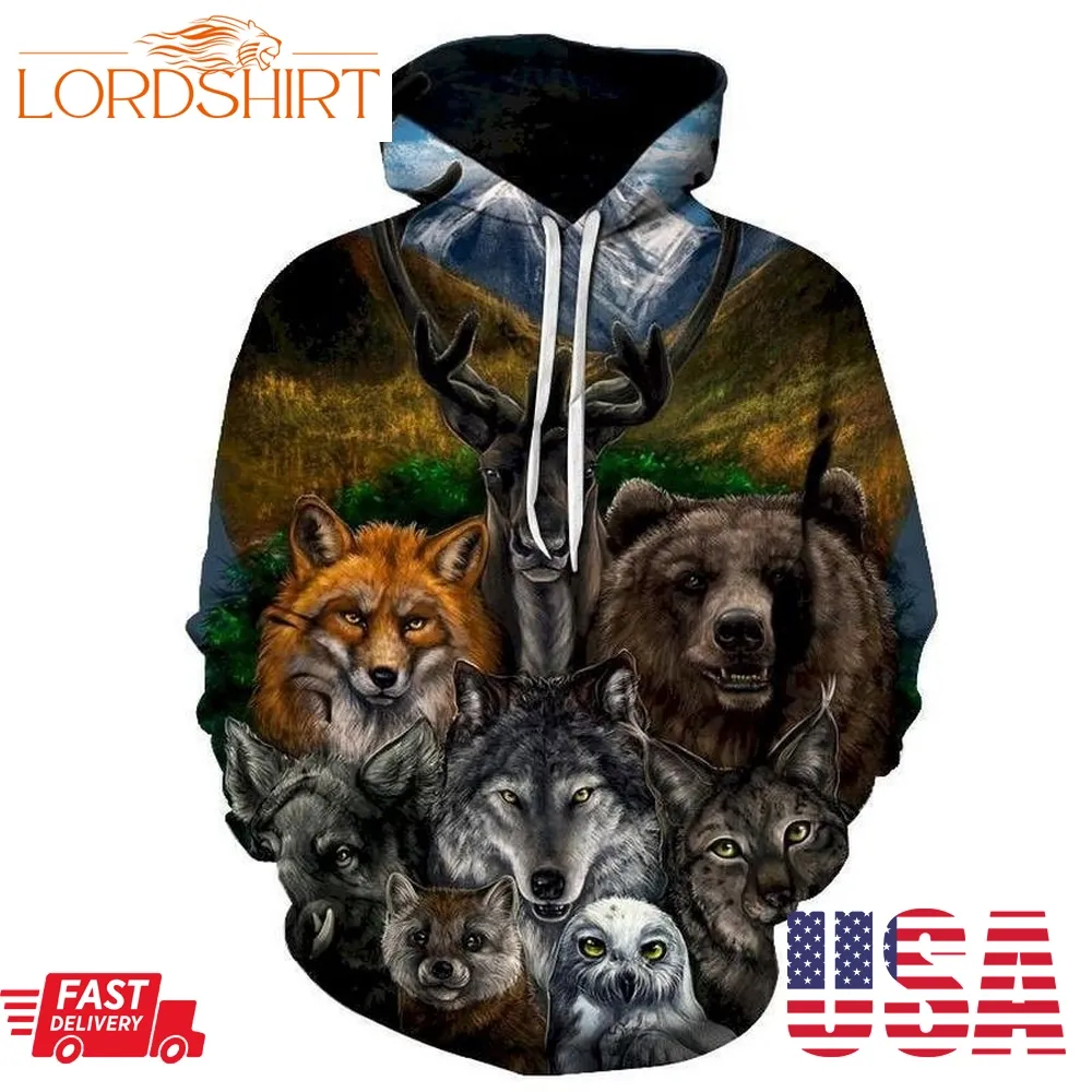 Wolf Pack 3D Sweatshirt Hoodie Pullover