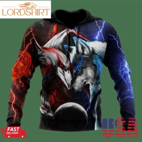 Wolf & Raven 3D Hoodie Shirt For Men And Women Am092056