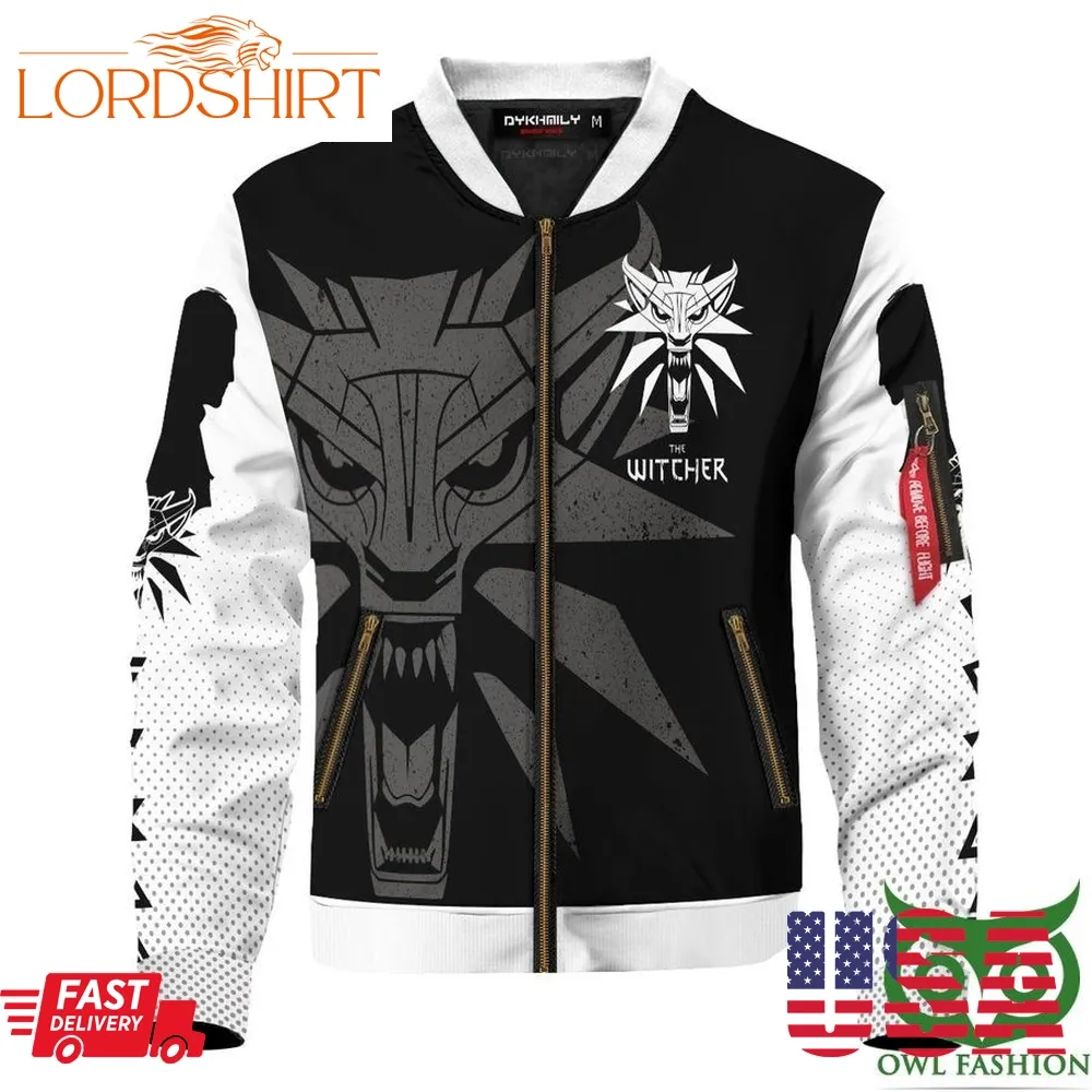 Wolf School The Witcher Printed Bomber Jacket