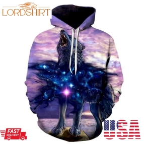 Wolf Star Heart 3D Sweatshirt Hoodie Pullover