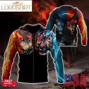 Wolf Tiger 3D Hoodie Shirt For Men And Women Mhst1010205