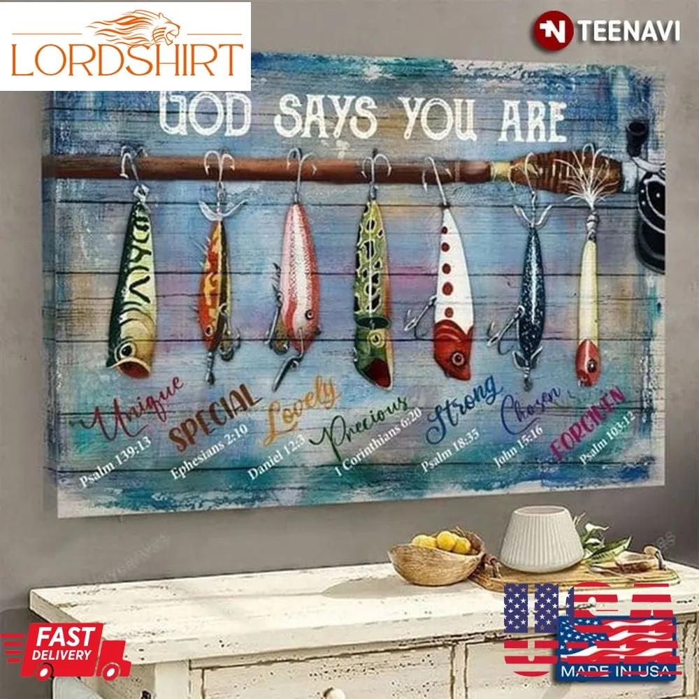 Wooden Theme Fishing Baits God Says You Are For Fishers