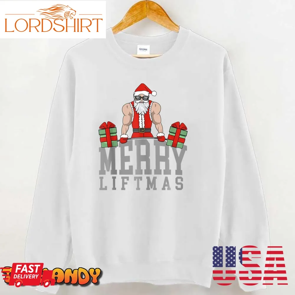 Workout Fitness Bodybuilding Christmas Merry Liftmas T Shirt