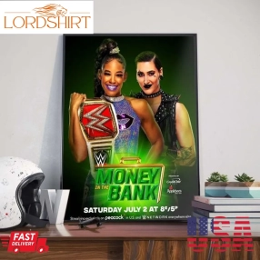 Wwe Mitb Wwe Raw Womens Champions Bianca Belair Vs Rhea Ripley Home Decor Poster Canvas