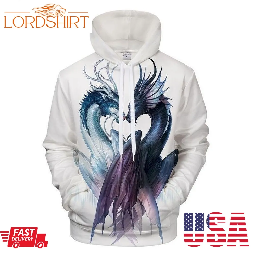 Ying Yang Dragon 3D Sweatshirt Hoodie Pullover