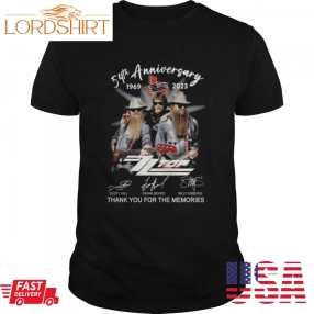 Zz Top 54Th Anniversary 1969 2023 Thank You For The Memories Signatures Shirt