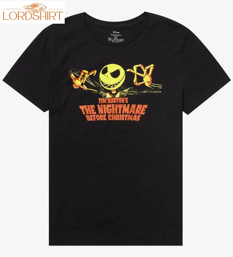 The Nightmare Before Christmas Jack Orange Double Sided T Shirt