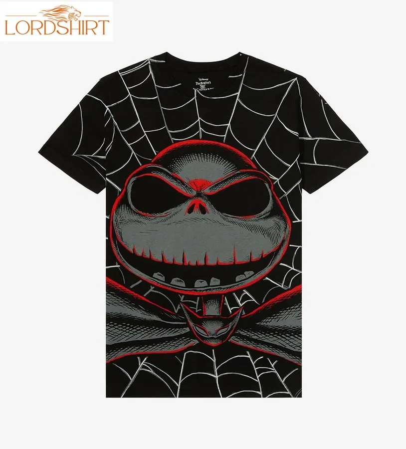 The Nightmare Before Christmas Jack Spiderweb Double Sided T Shirt