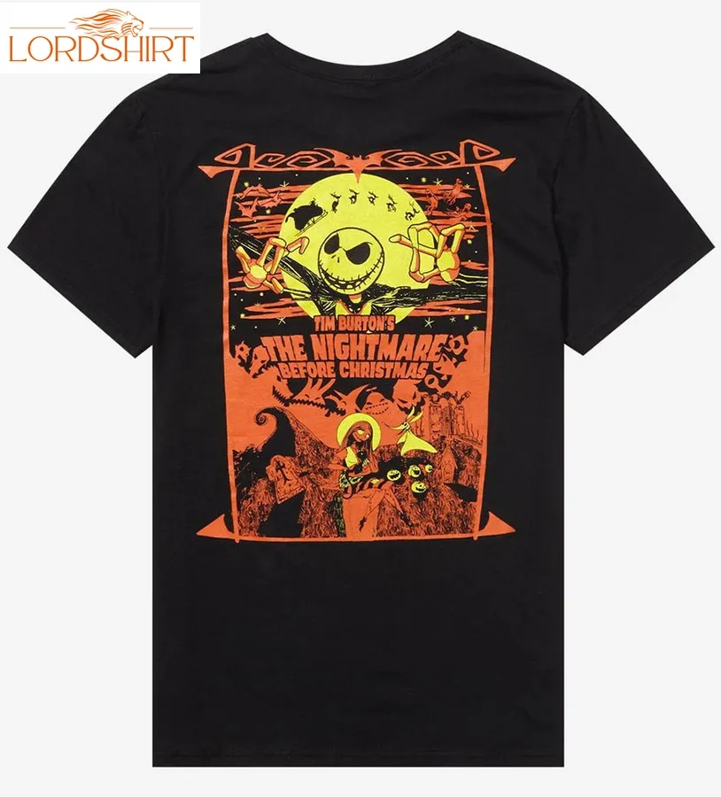 The Nightmare Before Christmas Jack Orange Double Sided T Shirt