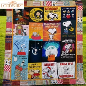 A Week Of Snoopy 3D Customized Quilt Blanket