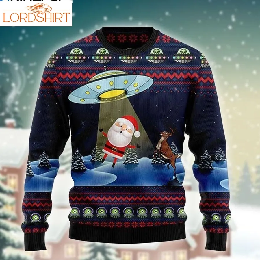 Alien Dont Catch Santa Ugly Sweater