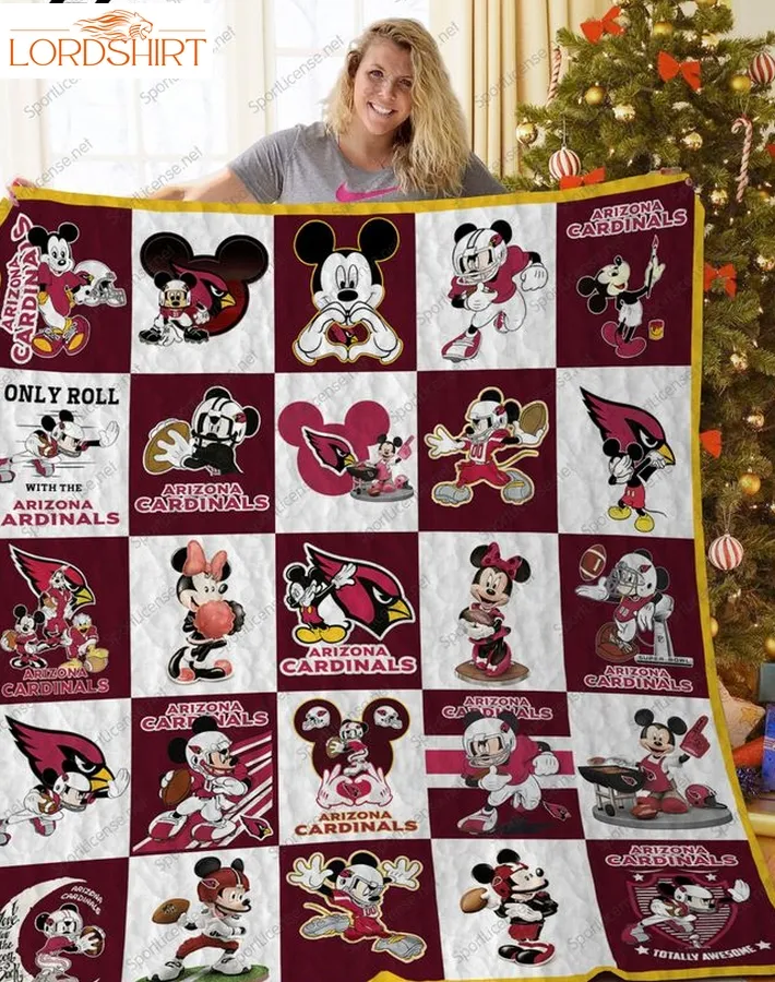 Arizona Cardinals Disney Quilt Blanket