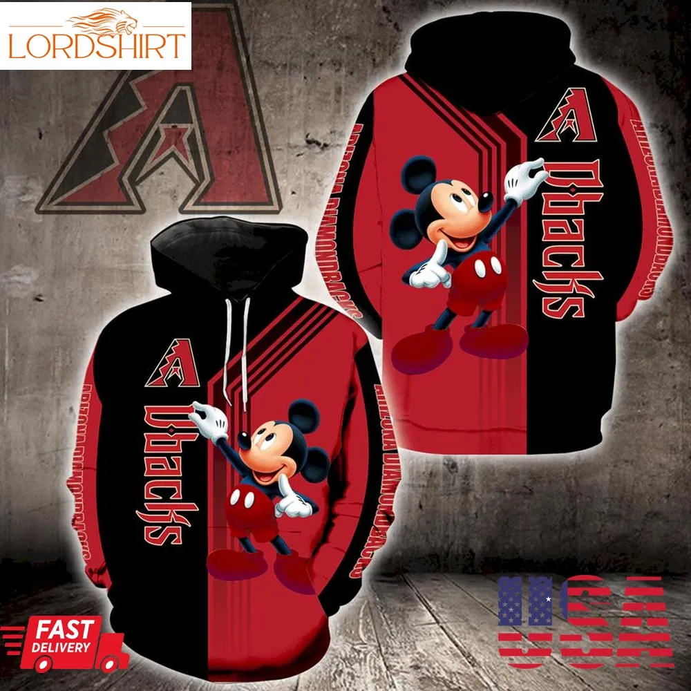 Arizona Diamondbacks Mickey Mouse Full Print K1385 Hoodie