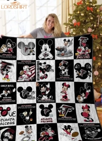 Atlanta Falcons Mickey Mouse Quilt Blanket Great Customized Blanket Gifts For Birthday Christmas Thanksgiving