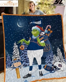 Auburn Tigers Grinch Quilt Blanket