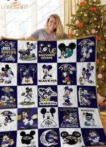 Baltimore Ravens Disney Quilt Blanket