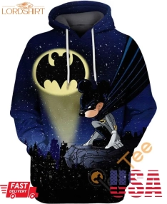 Batman Mickey Mouse Hoodie 3D