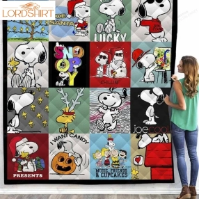 Bc  Snoopy Christmas Snoopy Lover Quilt Blanket