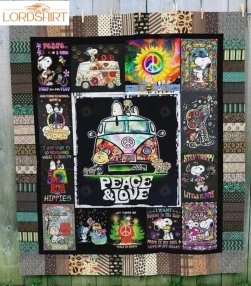 Bc  Snoopy Hippie Quilt Blanket