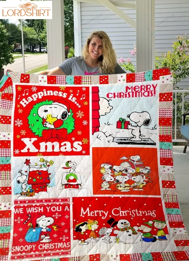 Bc  Snoopy Quilt Blanket Xmas