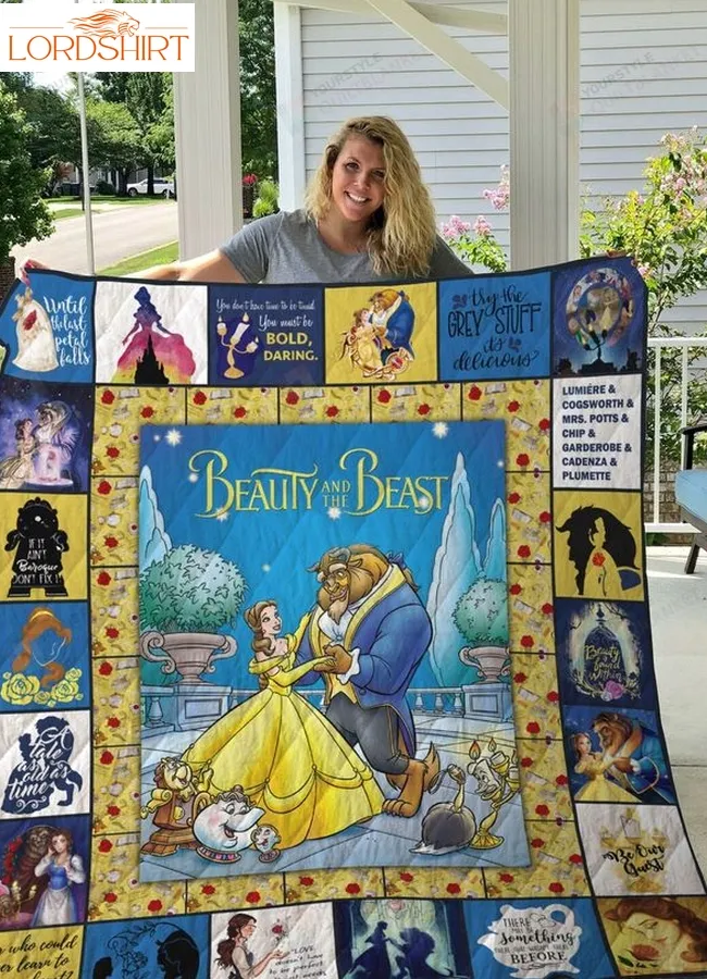 Beauty And The Beast Quilt Blanket Gifts Disney Princess Belle Cartoon