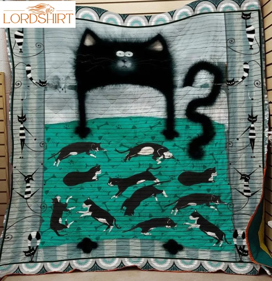 Bed Cat 3D Customized Quilt Blanket