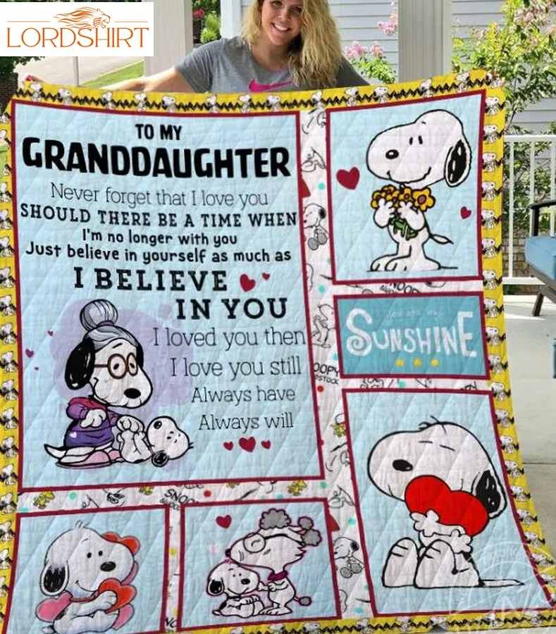 Believe In Yourself Vv_ Snoopy 3D Quilt Blanket