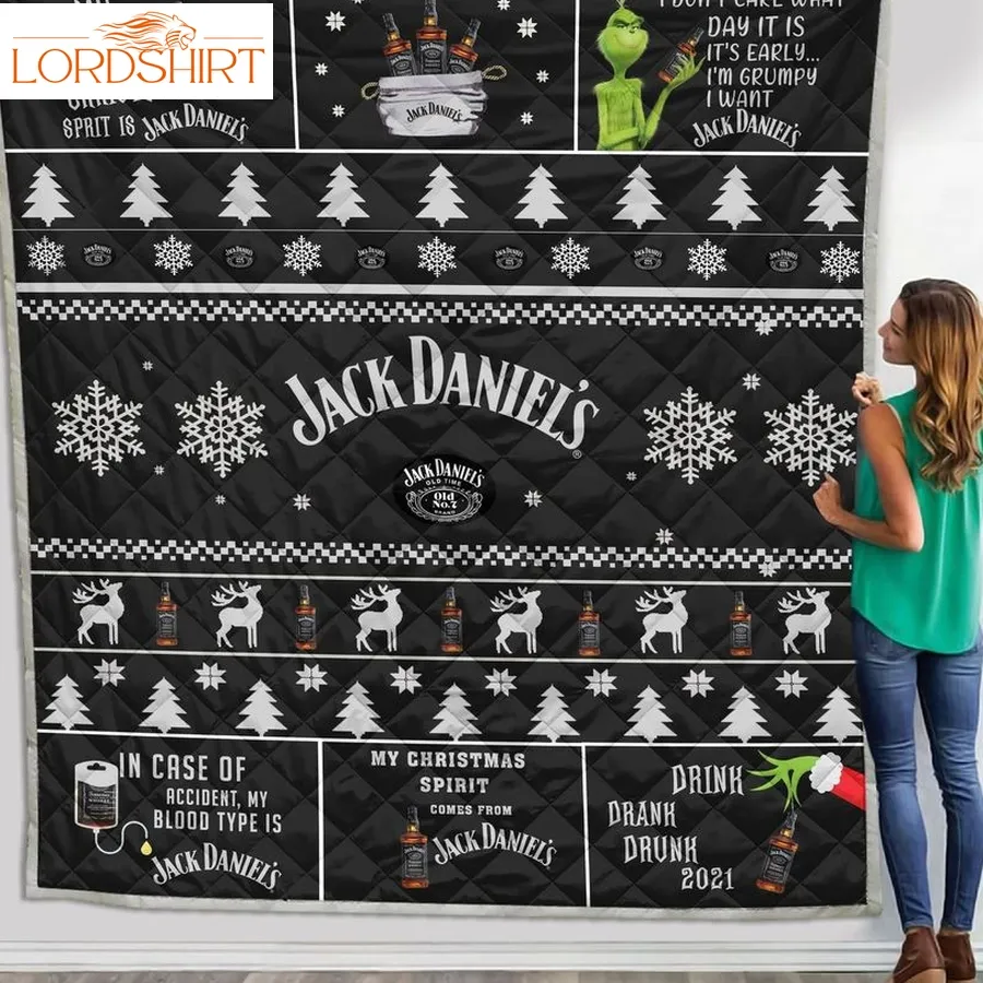 Best Christmas Grinch Jack Daniels Blanket Quilt