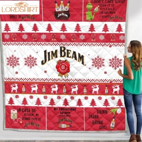 Best Grinch Jim Beam Christmas Blanket Quilt