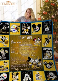 Bl  Pittsburgh Steelers+ Mickey Quilt Blanket