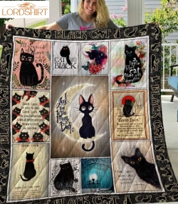 Black Cat 3D Quilt Blanket