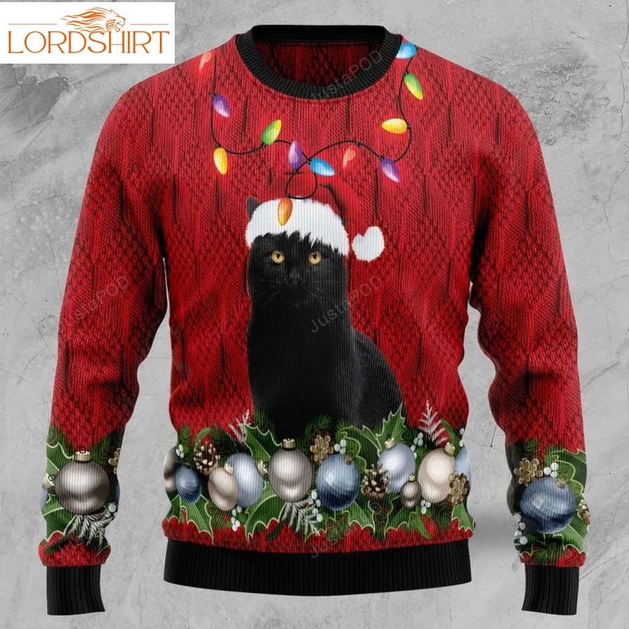 Black Cat Christmas Beauty Ugly Christmas Sweater, Ugly Sweater, Christmas Sweaters, Hoodie, Sweater